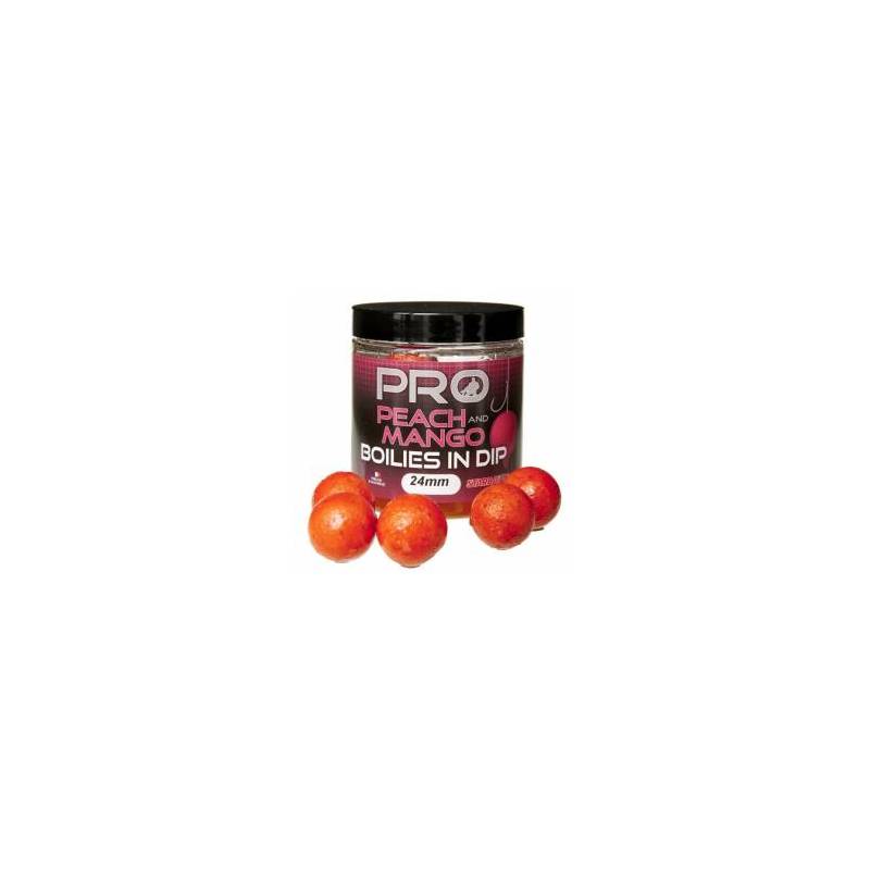 Starbaits Probiotic Boilies in Dip Peach Mango 24mm 150g – Bouillettes carpe attractives