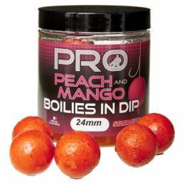 Starbaits Probiotic Boilies in Dip Peach Mango 24mm 150g – Bouillettes carpe attractives
