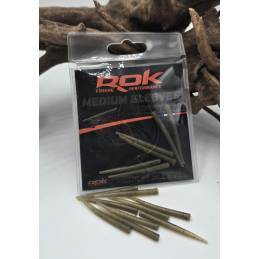 ROK Medium Sleeves N 40 Camo Green – Manchons montage carpe | CarpeConnect
