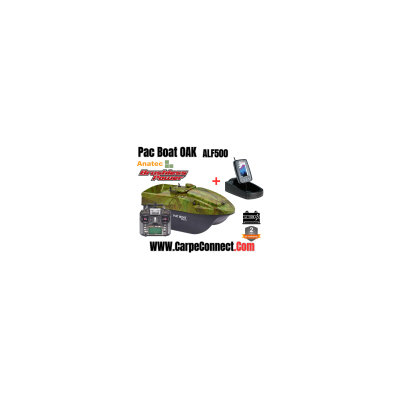 Bateau Amorceur Anatec Pac Boat Start'R Oak Lithium 16A + ALF500 | CarpeConnect