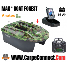 Bateau Amorceur Anatec Max'Boat Forest Lithium 16Ah AN-I6X + Sondeur ALF500
