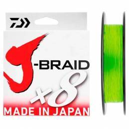 Tresse Daiwa J-Braid X8 Chartreuse 300m 24/100 | CarpeConnect