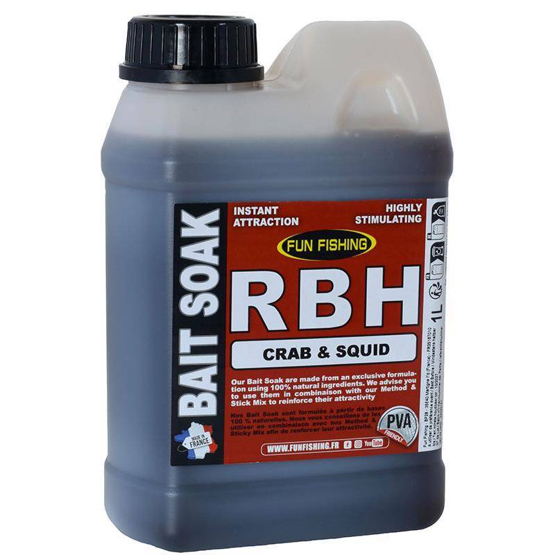 Fun Fishing RBH Bait Soak Crab Squid 1 L Attractant Carpe