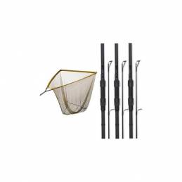 Nash Air Force F20 12 pieds 3.75 lbs + Landing Net – Ensemble Canne Carpe Longue Distance