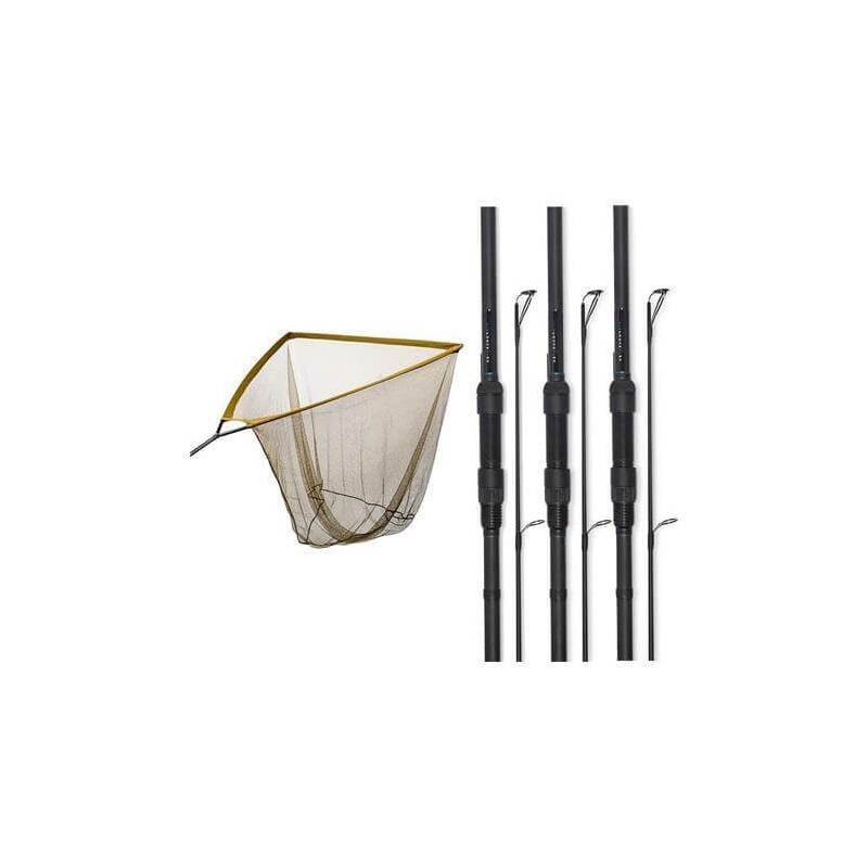 Nash Air Force F20 12 pieds 3.75 lbs + Landing Net – Ensemble Canne Carpe Longue Distance