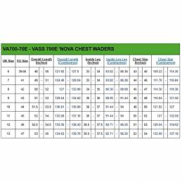 Vass Tex E Nova 700 Chest Wader Cuissardes Carpe Imperméables