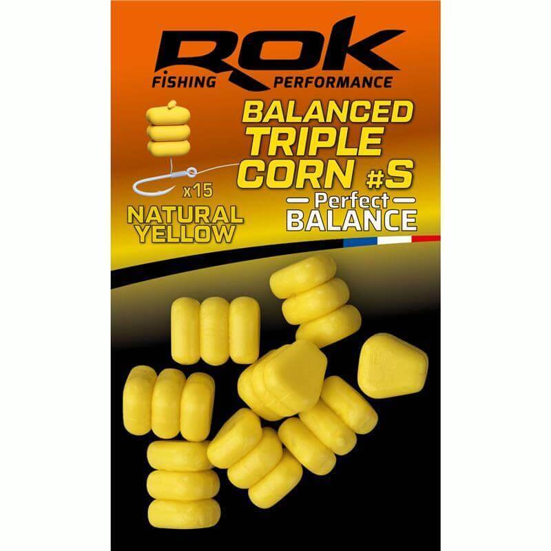 Rok Yellow Balanced Triple Corn S x15 - Maïs équilibré carpe | CarpeConnect
