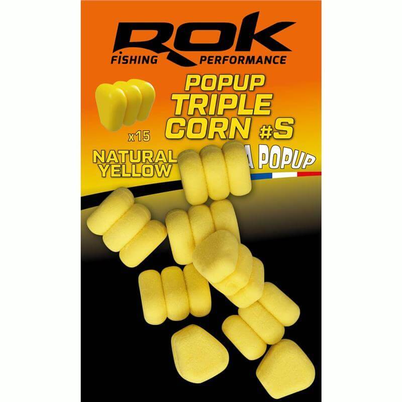 Rok Yellow Pop-Up Triple Corn S - Maïs flottant carpe | CarpeConnect