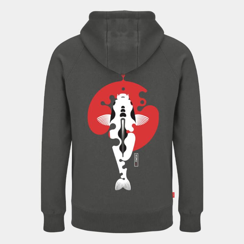 Sweat à Capuche Kumu Rising Sun Grey L | Hoodie Carpe Homme | www.CarpeConnect.com