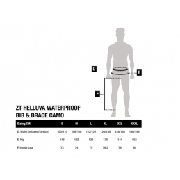 Nash ZT Helluva Waterproof Bib and Brace Camo XXXL 20 000 mm | CarpeConnect