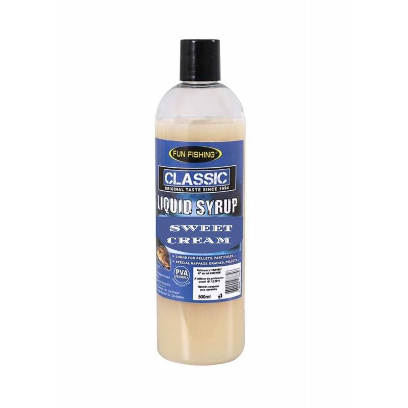 Fun Fishing Classic Liquid Syrup 480 ml Sweet Cream Attractant Carpe PVA Friendly
