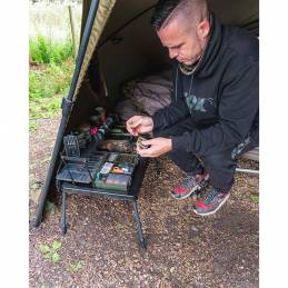 Fox Compact 2 Tier Bivvy Table 30x47cm Table Bivouac Carpe Réglable 24-50cm | CarpeConnect