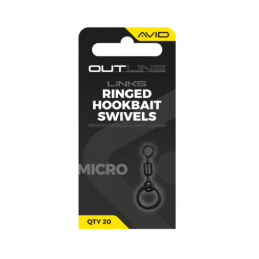 Avid Carp Outline Micro Ringed Hookbait Swivel Size 19 x20 | CarpeConnect