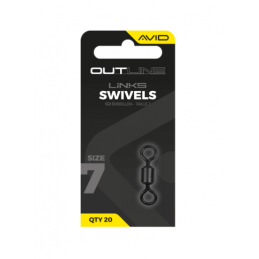 Avid Carp Outline Swivel Size 7 x20 Émerillons Anti Reflet | CarpeConnect