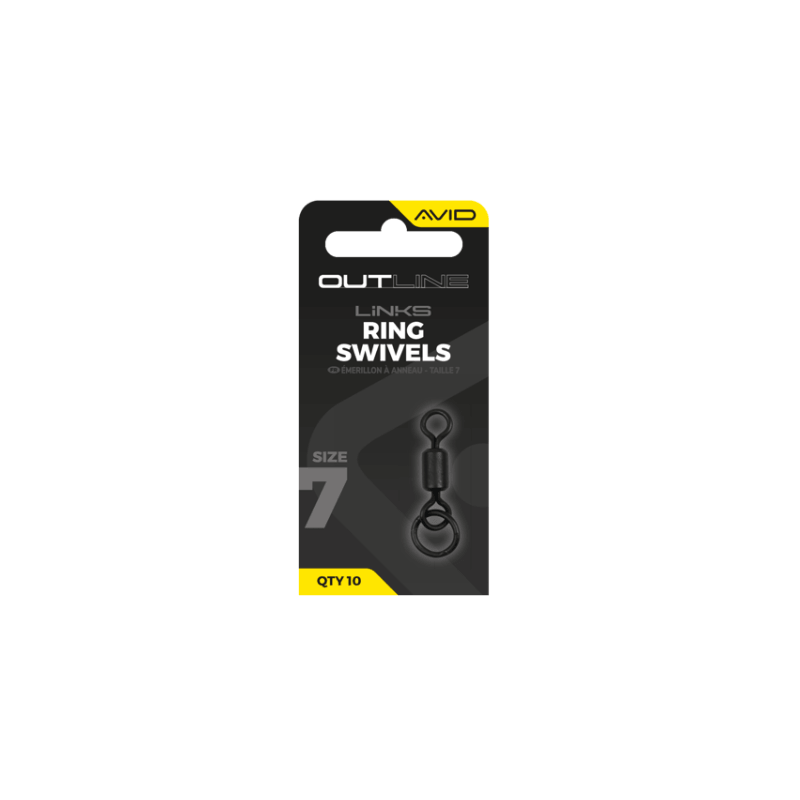 Avid Carp Outline Ring Swivel Size 7 x10 Émerillons Anneau | CarpeConnect