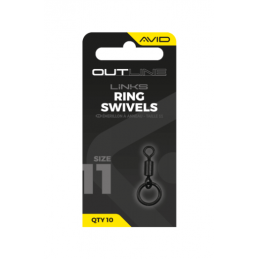 Avid Carp Ring Swivel Taille 11 - Pack 10 | CarpeConnect