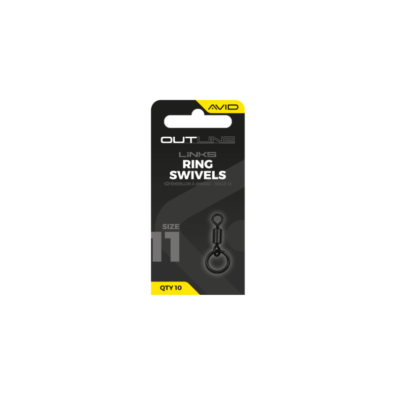 Avid Carp Ring Swivel Taille 11 - Pack 10 | CarpeConnect