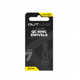 Avid Carp QC Ring Swivel Taille 7 - Pack 10 | CarpeConnect