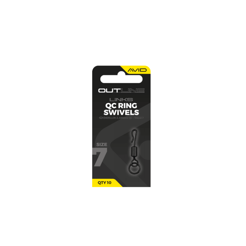 Avid Carp QC Ring Swivel Taille 7 - Pack 10 | CarpeConnect