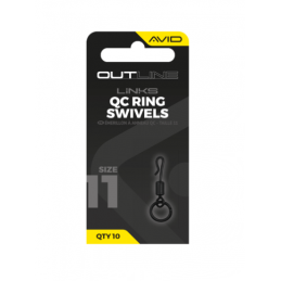 Avid Carp Outline QC Ring Swivel Size 11 x10 | CarpeConnect
