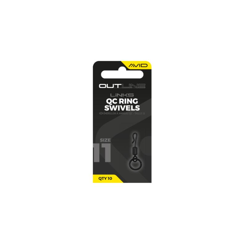 Avid Carp Outline QC Ring Swivel Size 11 x10 | CarpeConnect