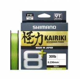Shimano Kairiki 8+ Green 300m 0.23mm 22.5kg 30lb Tresse 8 Brins Haute Résistance