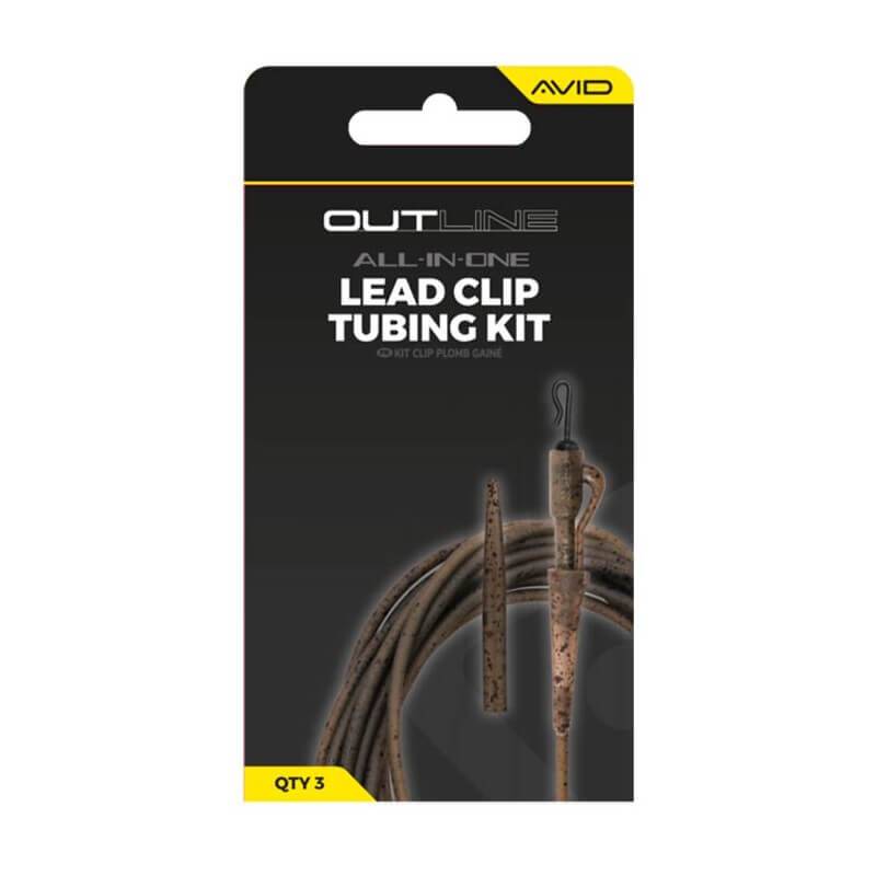 Avid Carp Outline Lead Clip Tubing Kit – Kit complet tubes et clips de plomb | CarpeConnect