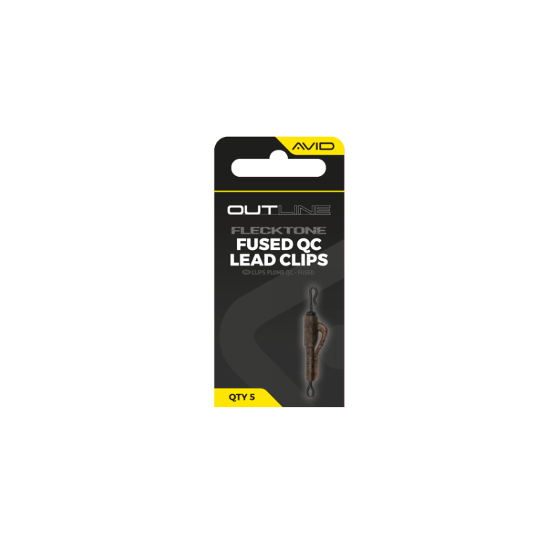 Avid Carp Outline FleckTone Fused Lead QC Clips – Clips de plomb monobloc | CarpeConnect