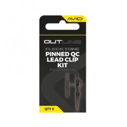 Avid Carp Outline FleckTone Pinned QC Lead Clip Kit – Kit de clip de plomb complet | CarpeConnect