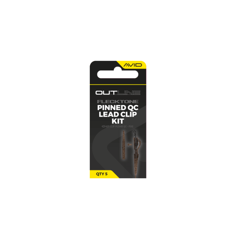 Avid Carp Outline FleckTone Pinned QC Lead Clip Kit – Kit de clip de plomb complet | CarpeConnect