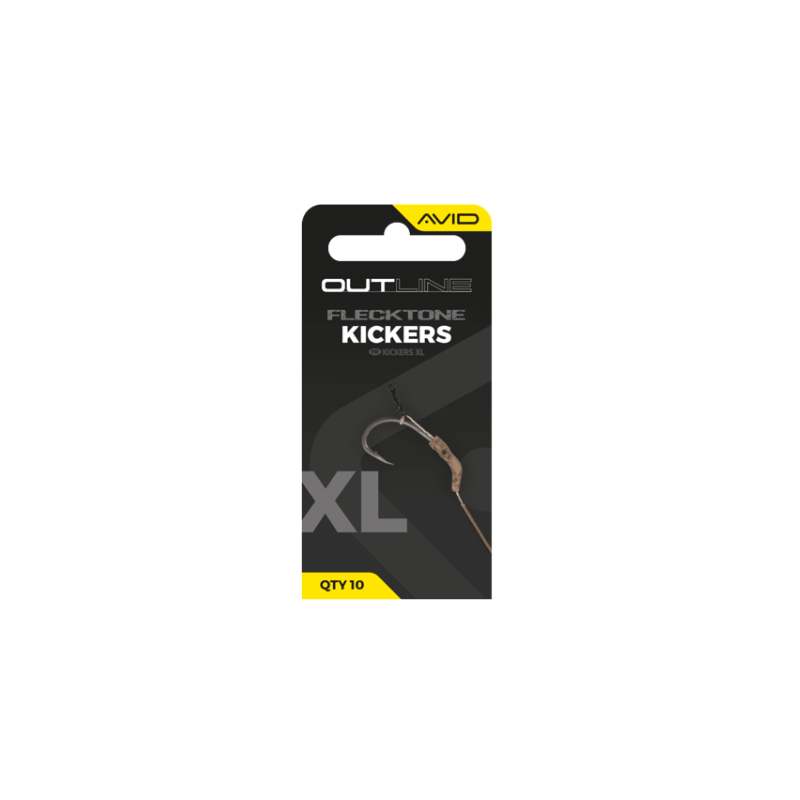Avid Carp Outline FleckTone Kickers XL | Kickers D-Rig carpe réutilisables | CarpeConnect