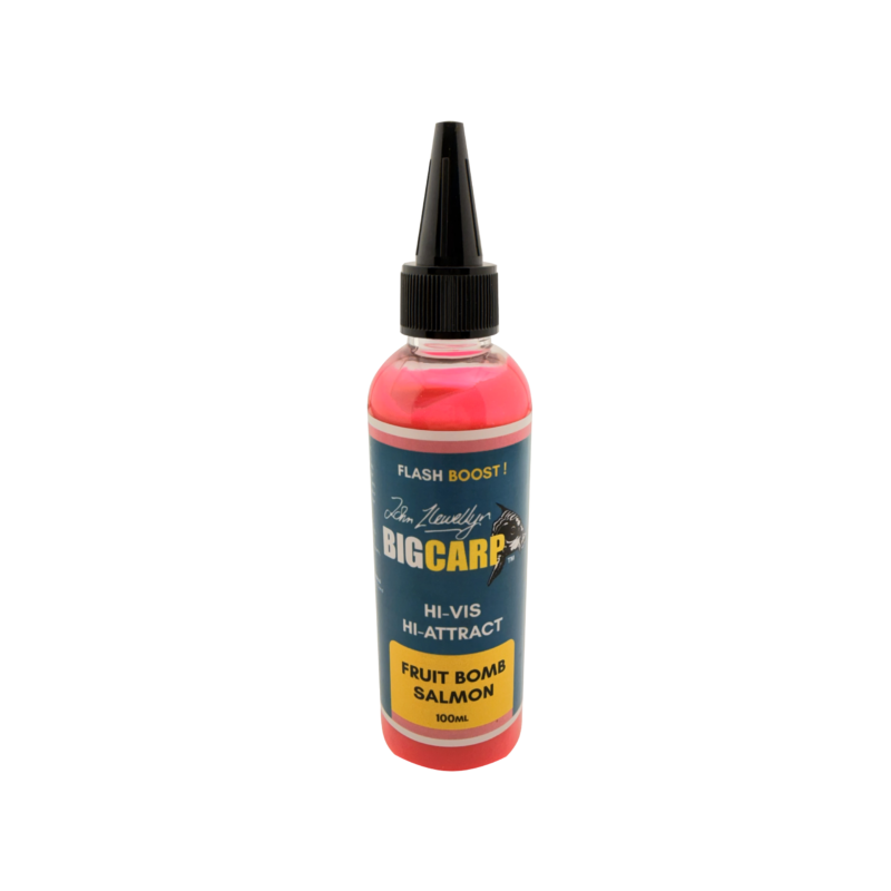 Big Carp Flash Boost Fruit Bomb Salmon 100ml – Booster carpe Hi-Vis Hi-Attract | CarpeConnect