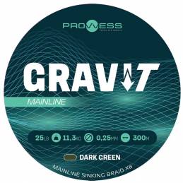 Prowess Gravi T Mainline Braid X8 300m 0.35mm Tresse pêche carpe haute résistance