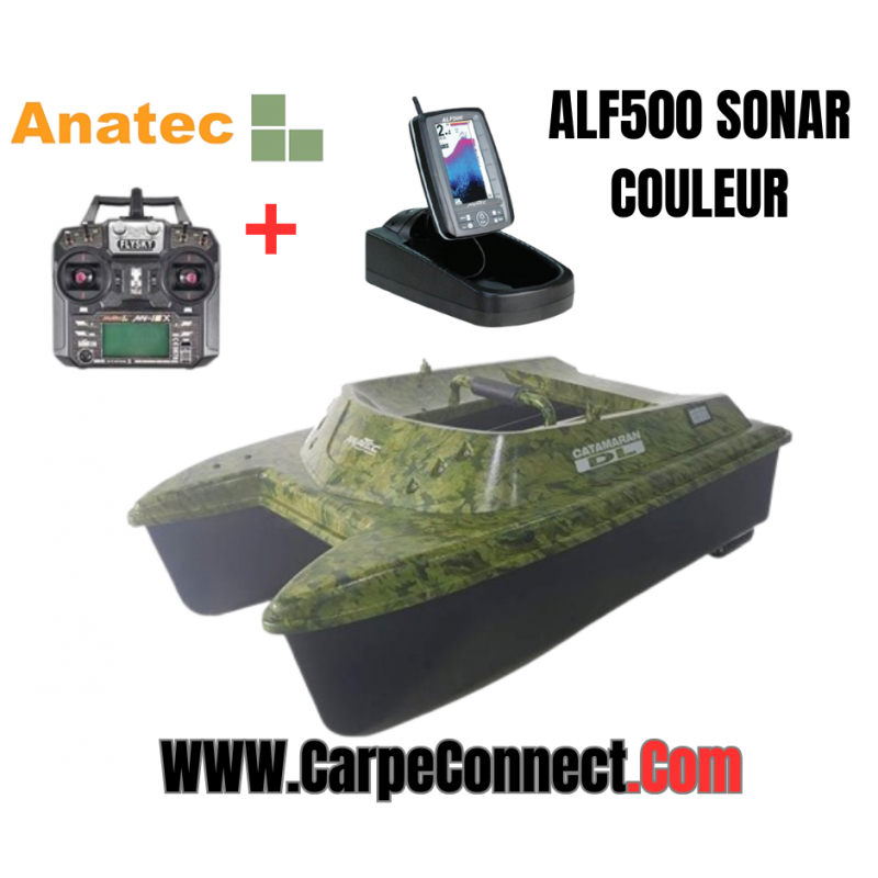 Bateau Amorceur Anatec Catamaran IVY AN-I6X + Sondeur Couleur ALF500