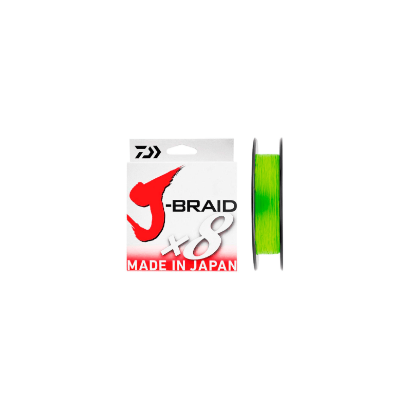 Tresse Daiwa J-Braid X8 Chartreuse 300m 16/100 | CarpeConnect