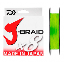 Tresse Daiwa J-Braid X8 Chartreuse 300m 18/100 | CarpeConnect