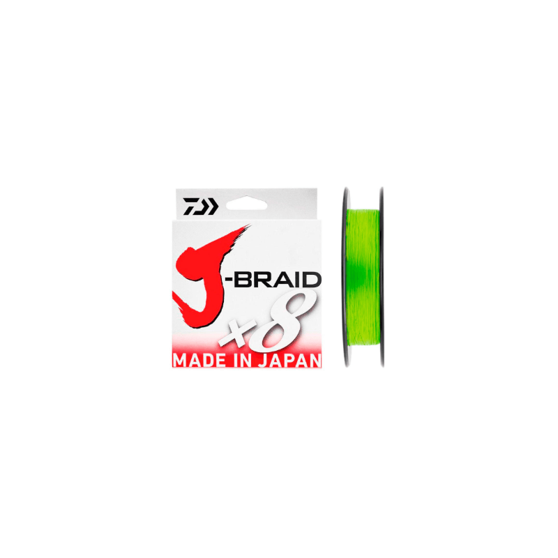 Tresse Daiwa J-Braid X8 Chartreuse 300m 18/100 | CarpeConnect