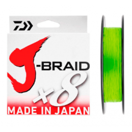 Tresse Daiwa J-Braid X8 Chartreuse 300m 20/100 | CarpeConnect