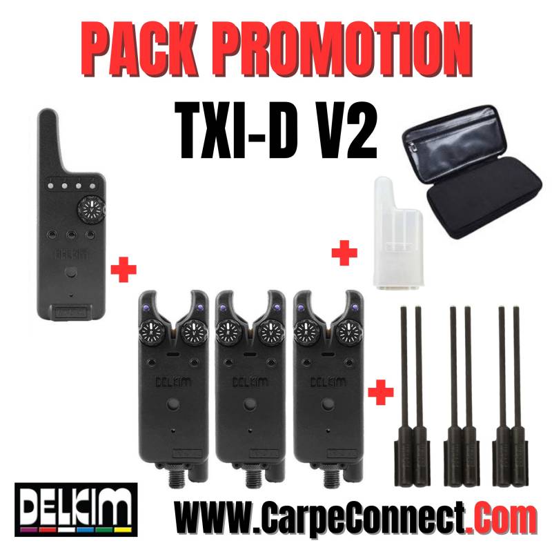 Pack Delkim Txi-D v2 3+1 avec Rx-D v2 et Safe-D – Alarmes Carpe Haut de Gamme