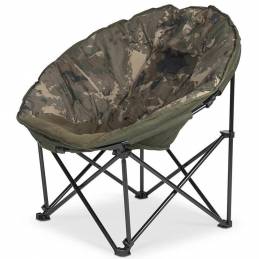 Nash Banklife Moon Chair Camo – Fauteuil pliable confortable pour pêche et camping | CarpeConnect