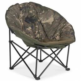 Nash Banklife Moon Chair Camo – Fauteuil pliable confortable pour pêche et camping | CarpeConnect
