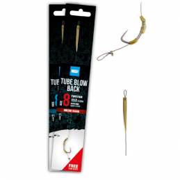Nash Tube Blow Back Rig Taille 8 - Bas de ligne carpe prêt à pêcher | CarpeConnect