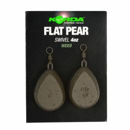Korda Flat Pear Swivel 4 oz 112 g - Plomb Poire Plat Carpe (2 pcs) | www.CarpeConnect.com