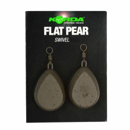Korda Flat Pear Swivel 5 oz 142 g - Plomb Poire Plat Carpe (2 pcs) | www.CarpeConnect.com