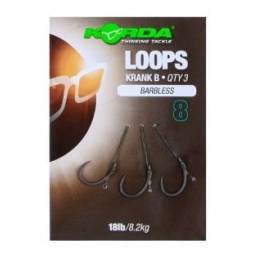 Korda Loops Rigs Krank B Barbless Size 8 – Sections d’Hameçons Prêtes à l’Emploi | CarpeConnect