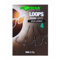 Korda Loops Rigs Krank Micro Barbed Size 4 – Sections d’Hameçons Prêtes à l’Emploi | CarpeConnect
