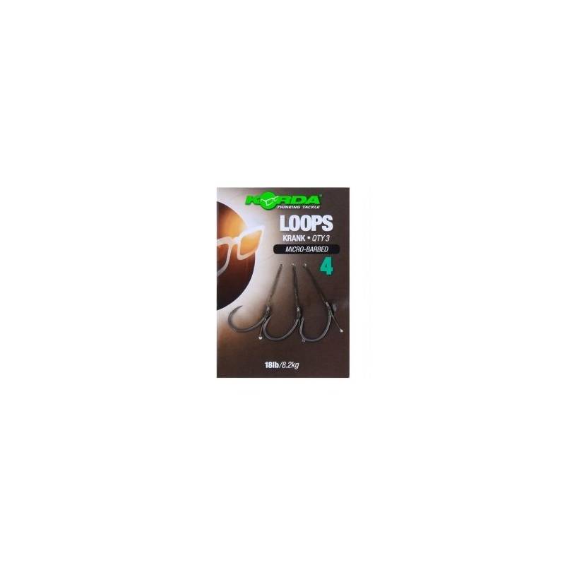 Korda Loops Rigs Krank Micro Barbed Size 4 – Sections d’Hameçons Prêtes à l’Emploi | CarpeConnect