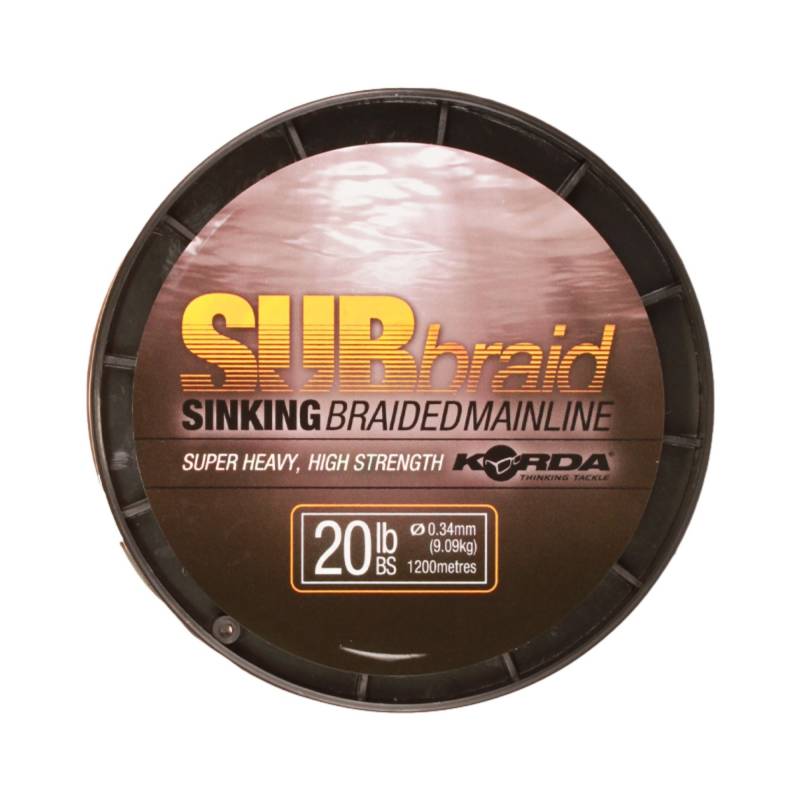 KORDA SUB BRAID 20LB/9.09KG/0.34MM/1200M