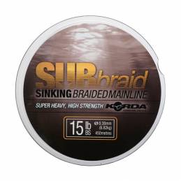 Korda Sub Braid 1200m 15 lb – Tresse carpe coulante haute performance | CarpeConnect