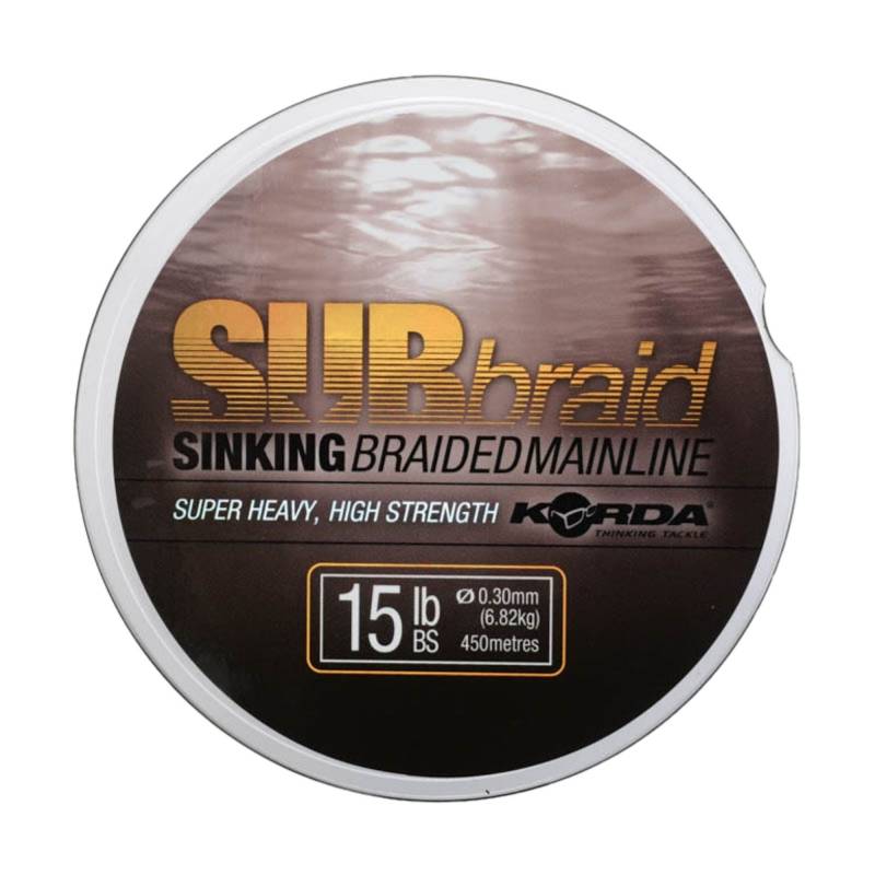 Korda Sub Braid 1200m 15 lb – Tresse carpe coulante haute performance | CarpeConnect